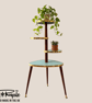 Mid Century Modern Royalexe™ 4 Tier Tera Plant Stand By Royale in Mint Green