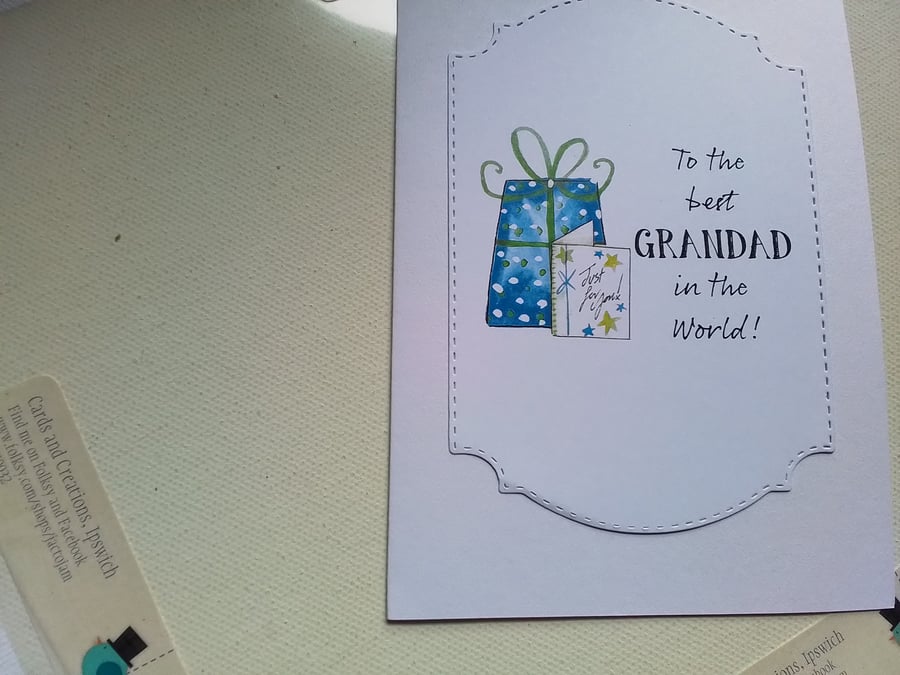 Birthday card. Best Grandad card. Ref 120