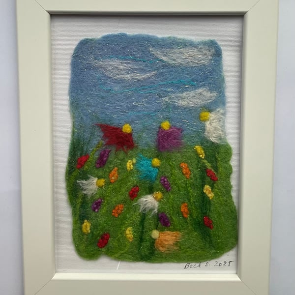 Unique, handmade felt art inspired by nature