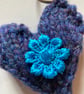 Hand knitted pure new wool denim key ring - Image 4