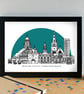 Lancaster Skyline Art Print - Image 3