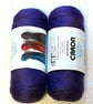 2 Balls x 170g CARON Simply Soft Yarn : Purple 100% Acrylic