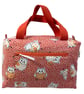 Large wash bag in owl print, toiletries bag with handles and pocket. - Image 1