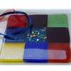 Fused Glass Trivet Rainbow Trivet 16cm 024