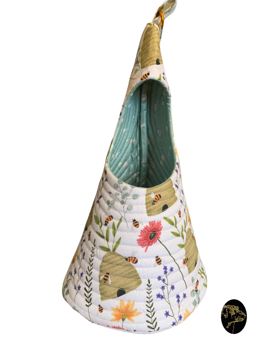 Peg Bag - Bee Hives - cream 