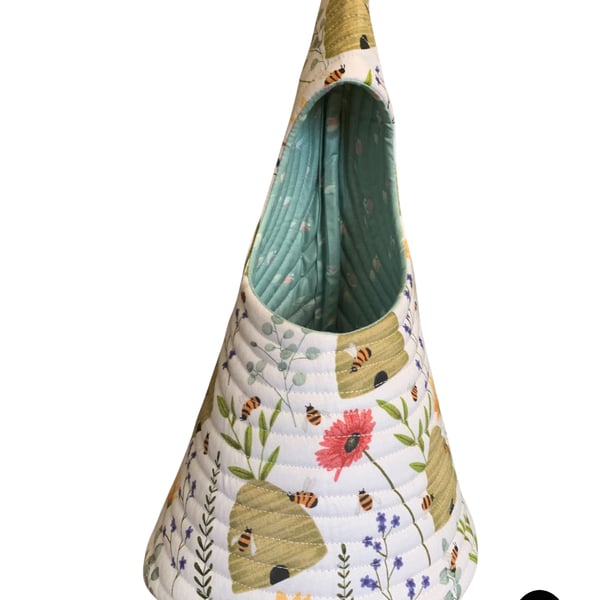 Peg Bag - Bee Hives - cream 