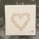 Golden Wedding Anniversary hand embroidered card