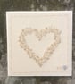 Golden Wedding Anniversary hand embroidered card - Image 1