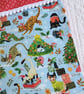 Cool Cats Christmas Stocking, large stocking can be personalised - Image 4