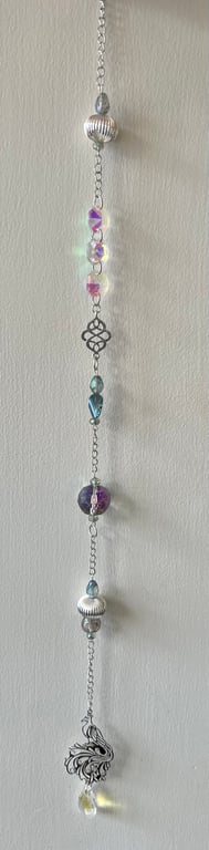 Handmade Beaded Suncatcher - Peacock
