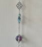 Handmade Beaded Suncatcher - Peacock - Image 1