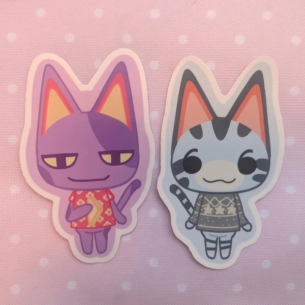 Cats Bob And Lolly Villager Sticker - Pack of 2