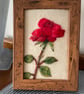Hand Felted Rose Textile Artwork 