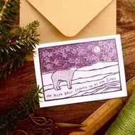 Polar Bear Stars Card - MADE TO ORDER