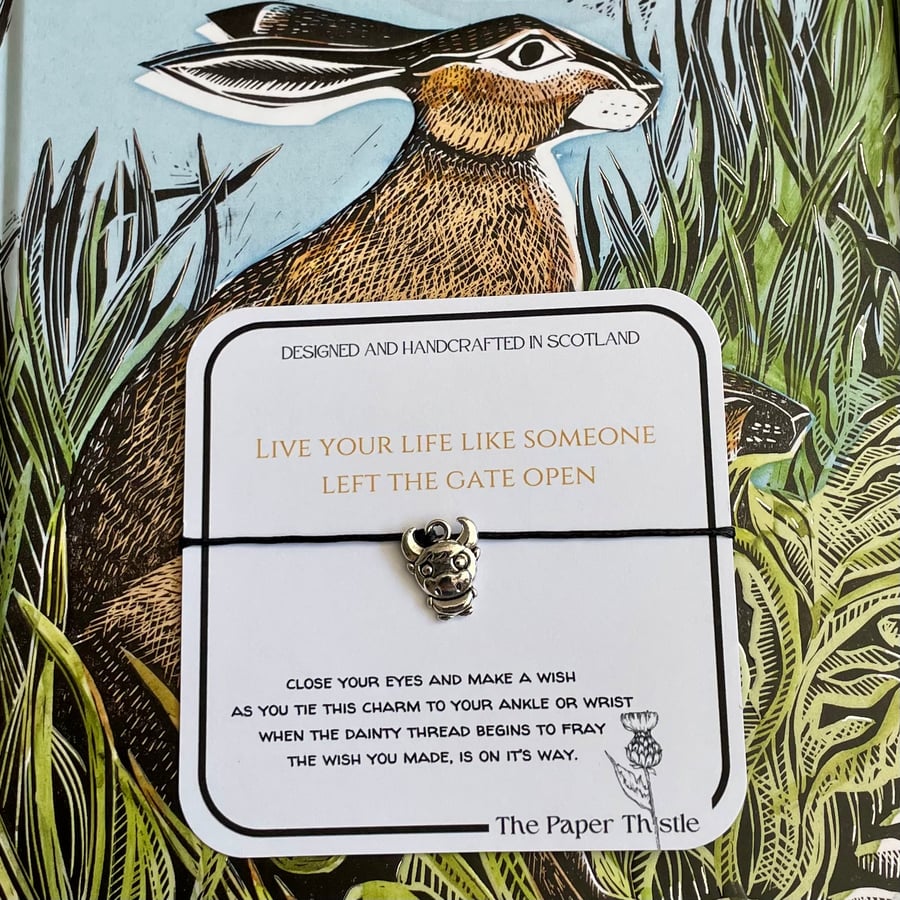 Cow Wish String to remember to live your life to the full