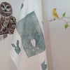 Linen hare printed tea towel