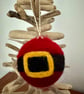 Felted Father Christmas Tummy Christmas Bauble - Image 1