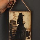 Witchy Wall Hanging Plaque – Gothic Halloween & Vintage Witch Wall Art