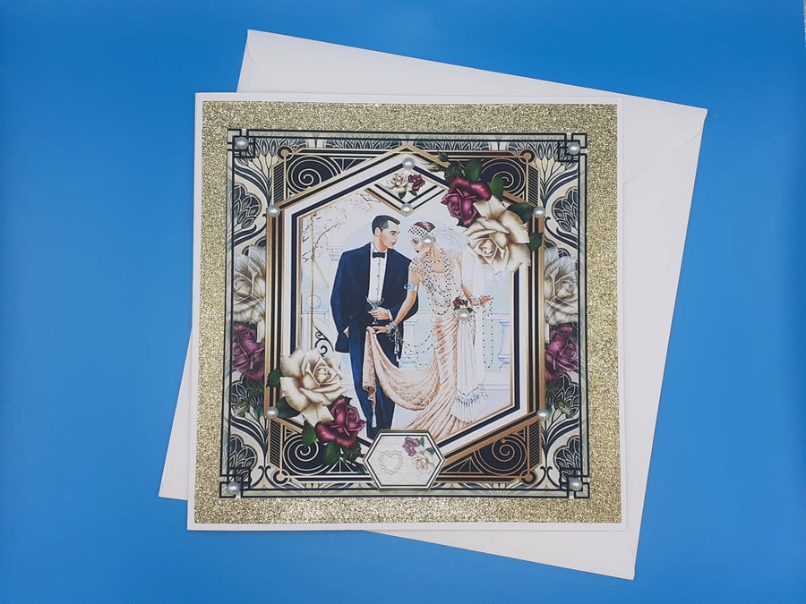 Art Deco Anniversary Card