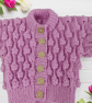 Hand-Knitted Baby Cardigan, Bobble Texture, Custom Colours & Sizes Birth-7 Years - Image 4