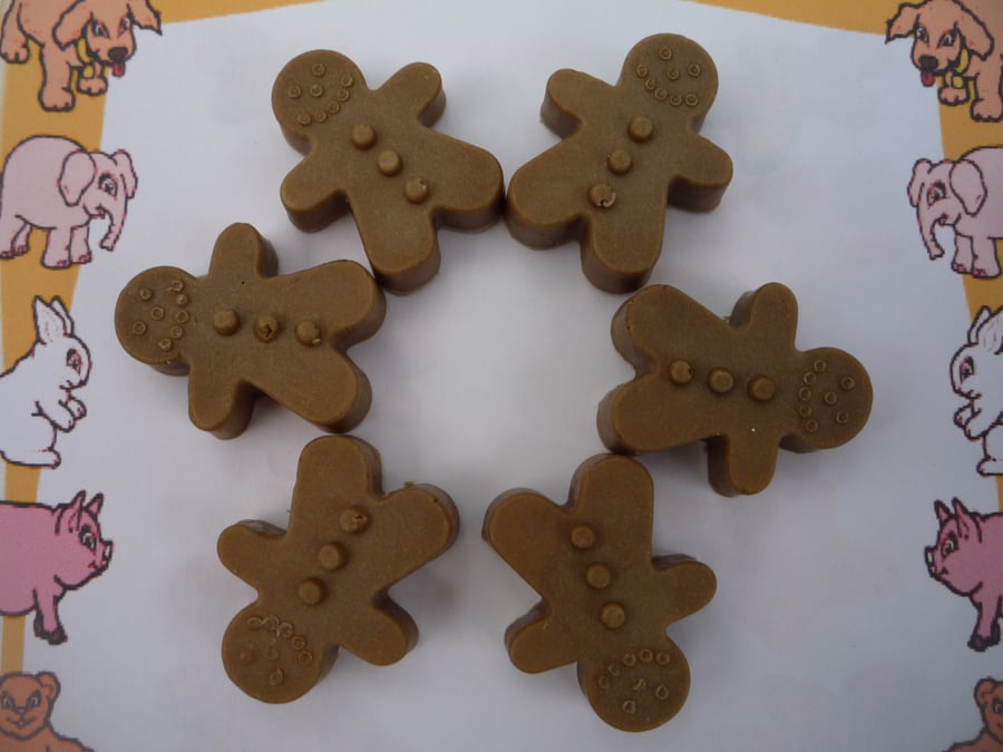 gingerbread men novelty soaps x 6