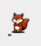 Funny Novelty Vinyl Sticker - Grumpy Squirrel     - Image 1