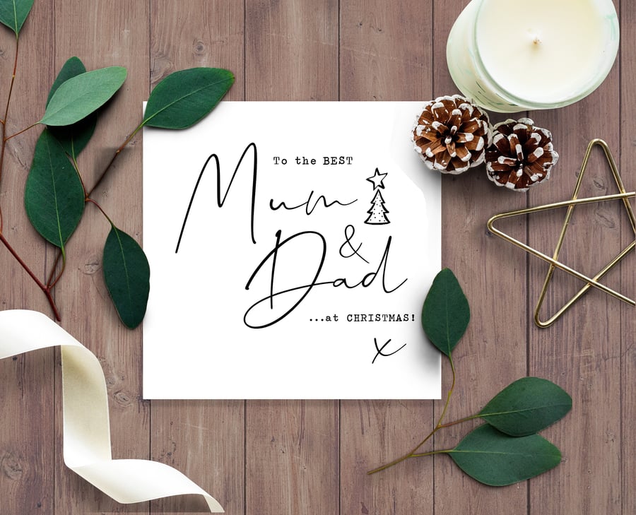 Mum & Dad or Mam & Dad CHRISTMAS card