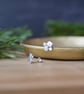 Sterling Silver Pebble Stud Earrings - Handmade Jewellery - Image 4