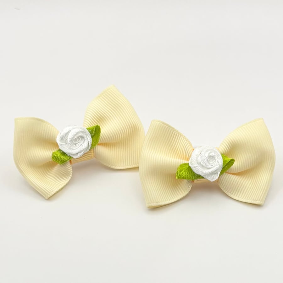 Yellow Bow Hair bobbles 