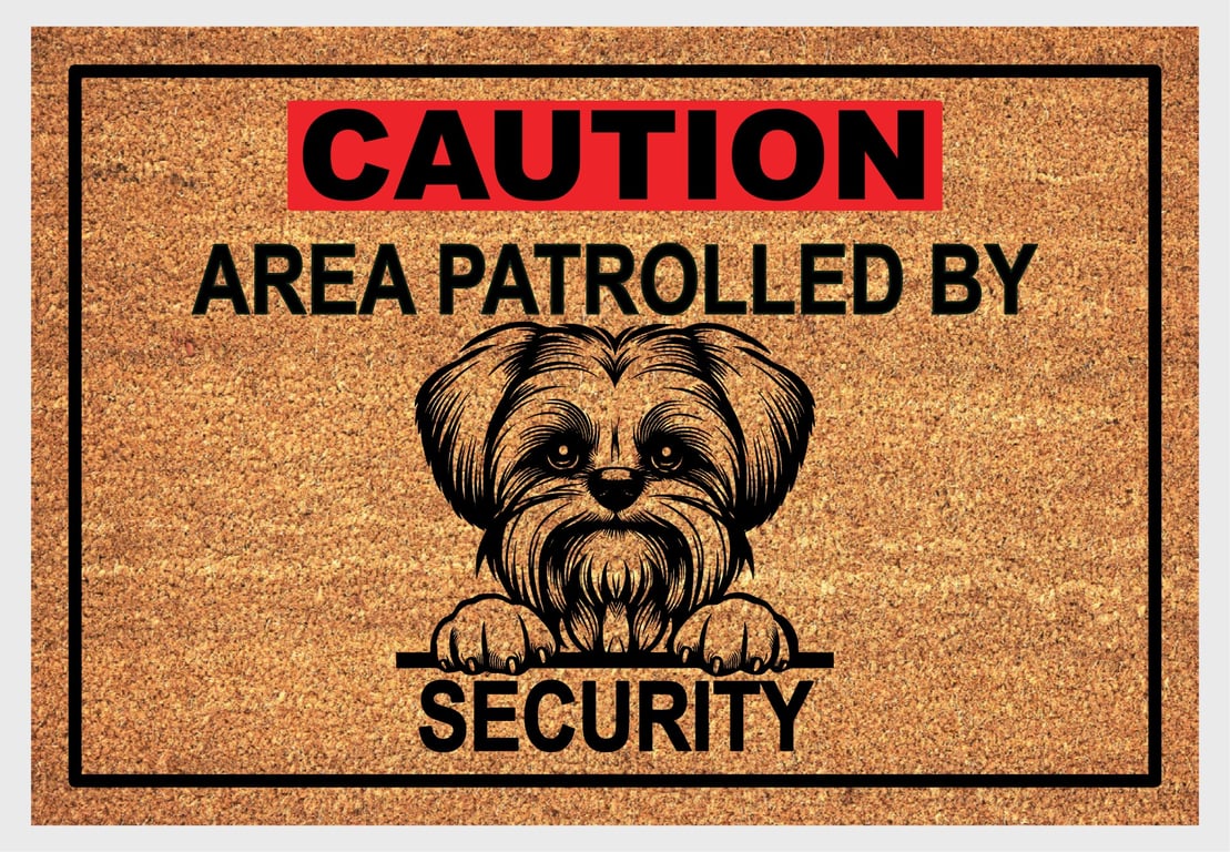 Maltese Security Door Mat - Maltese Welcome Mat - 3 Sizes