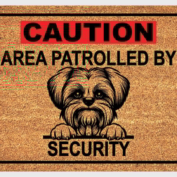 Maltese Security Door Mat - Maltese Welcome Mat - 3 Sizes