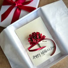 Red rose bouquet wife wedding anniversay keepsake card from husband