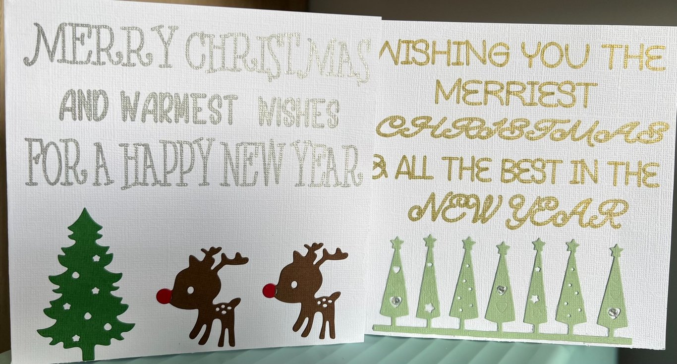 Christmas Cards Pack of 2 with envelopes