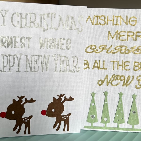Christmas Cards Pack of 2 with envelopes