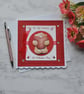 Be My Valentine's Day Love Heart Teddy Bear 3D Luxury Handmade Card - Image 1