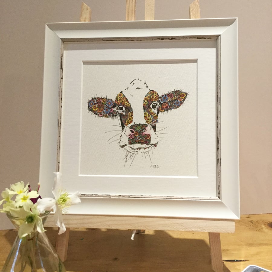Small Framed Marigold the Cow 