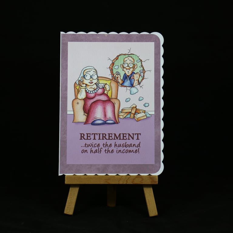 'Twice the Husband!' Humorous Retirement card