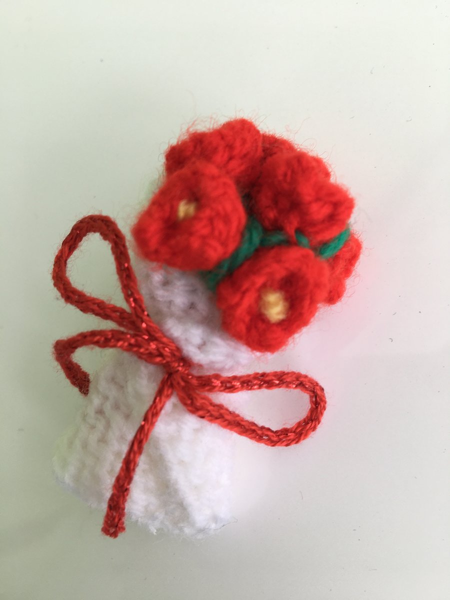 Hand Knitted Bouquet of Flowers