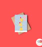 Chick Christmas Card, A6 Christmas Card, Cute Animal Christmas Card