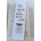Card Bookmark - Read Books Bake the Cake Bookmark  Small Gift Idea