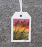 Sunset. Two Gift Tags. Handpainted 260161