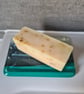 Small turquoise, grey and cream fused glass soap dish - Image 5