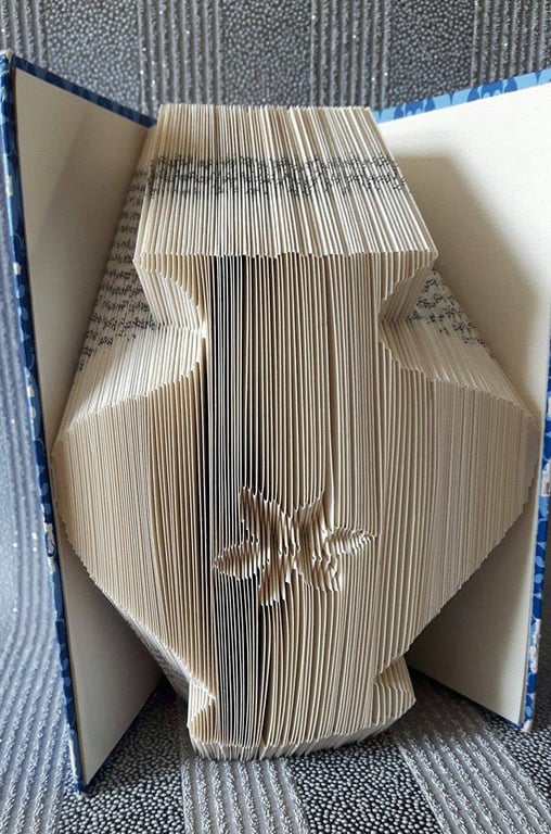 Vase with flower MMF Book Folding Pattern - EMAILED PDF PATTERN