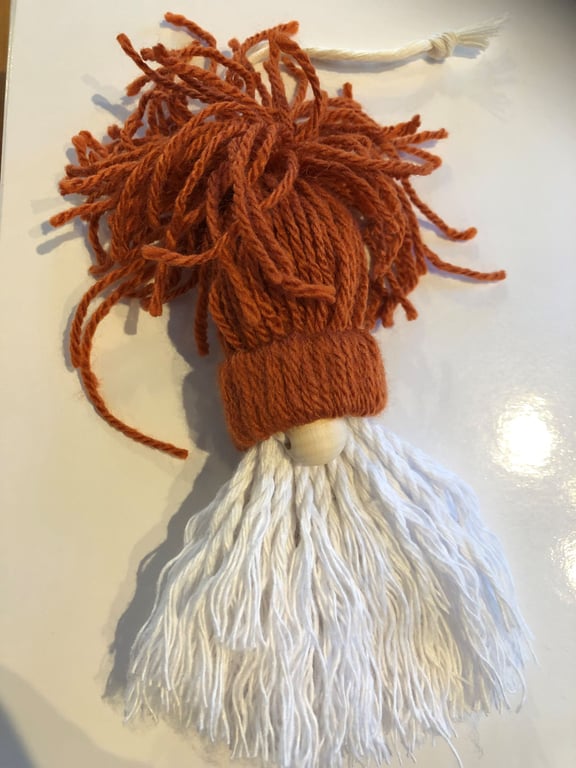 Bruno the Festive Hanging Gnome with Brown hat