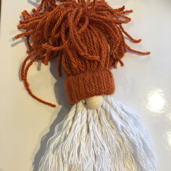 Bruno the Festive Hanging Gnome with Brown hat