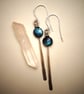 Deep Indigo Labradorite and Sterling Silver Earrings - Image 2