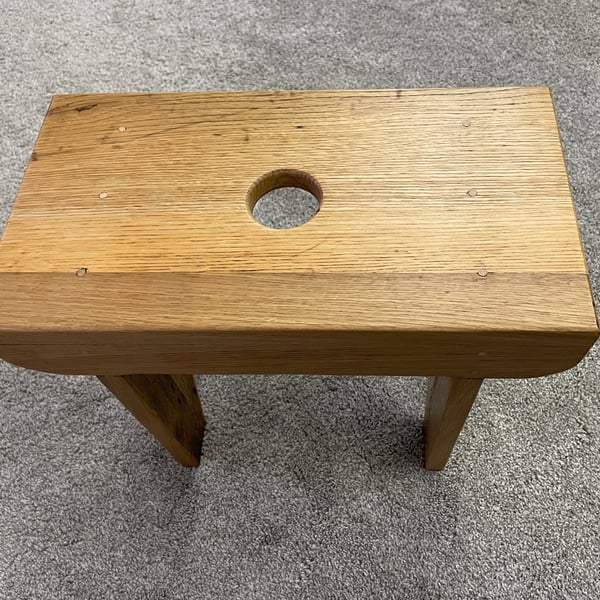 Rustic reclaimed solid oak cracket - stool - seat CR5