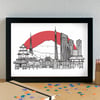 Tokyo Landmarks Skyline Art Print