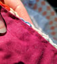 Cotton lined pouch for small items, Small crochet pouch, Friend Christmas gift  - Image 8