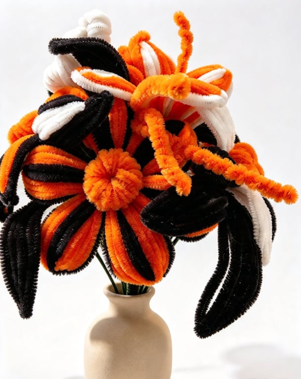 Tiger Lily Bouquet — 5 Lilies and Filler  One of a Kind  Autumn Colours